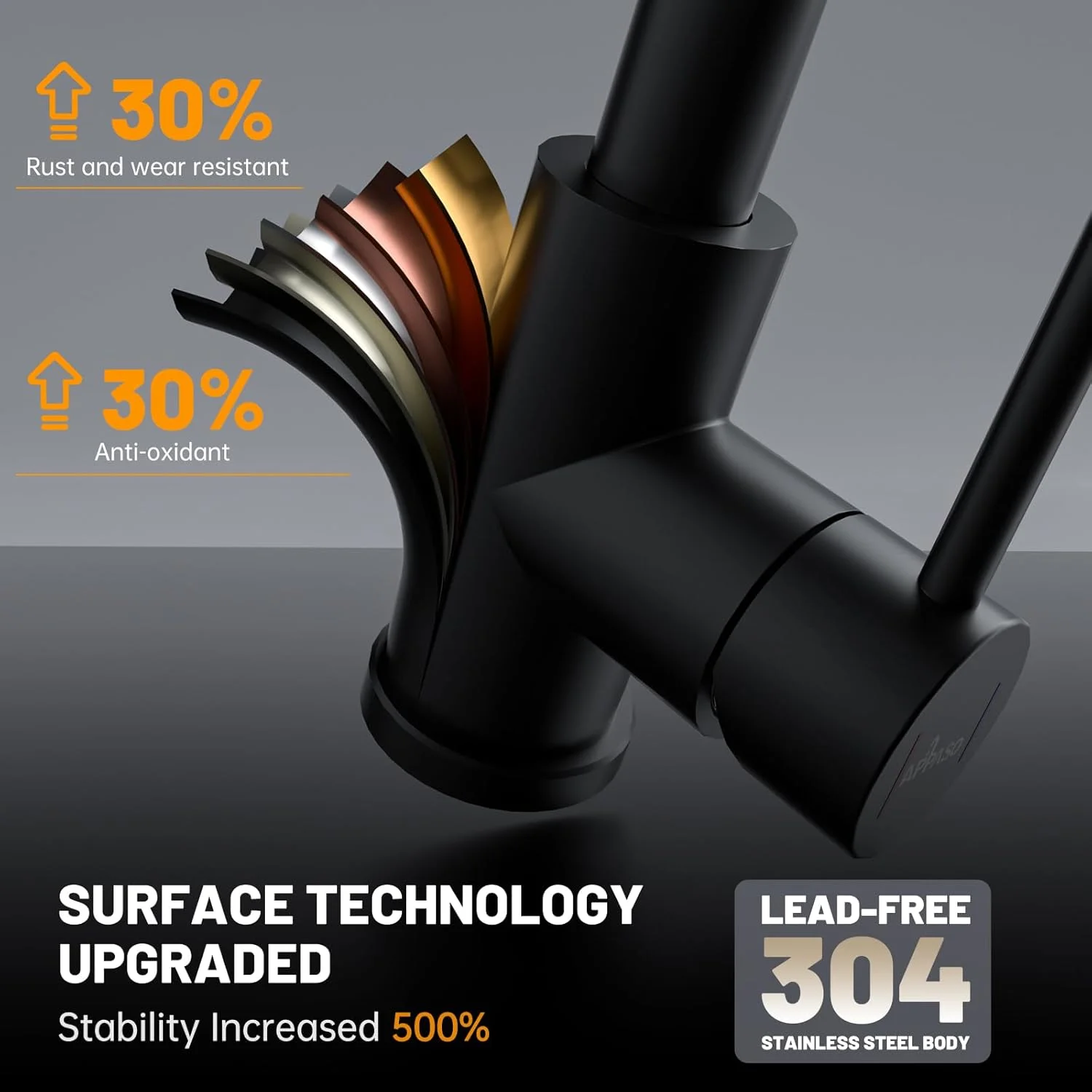 شیر آشپزخانه مشکی APPASO با اسپری بیرون کشیدنی، شیرآلات سینک اسپری استیل ضد زنگ، شیر آشپزخانه تک اهرمی قابل افزایش 1 سوراخ با 2 حالت خروجی و چرخش 360 درجه، آب گرم و سرد موجود است شیر آشپزخانه مشکی APPASO با اسپری بیرون کشیدنی، شیرآلات سینک اسپری استیل ضد زنگ، شیر آشپزخانه تک اهرمی قابل افزایش 1 سوراخ با 2 حالت خروجی و چرخش 360 درجه، آب گرم و سرد موجود است