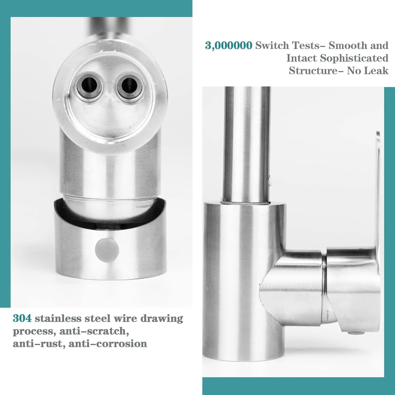 شیرآلات آشپزخانه NB، شیر میکسر سینک ظرفشویی استیل نیکل برس خورده تک اهرمی با قابلیت چرخش 360 درجه، شیرآلات میکسر مونوبلاک برای سینک ظرفشویی، شیر آشپزخانه با قوس بلند شیرآلات آشپزخانه NB، شیر میکسر سینک ظرفشویی استیل نیکل برس خورده تک اهرمی با قابلیت چرخش 360 درجه، شیرآلات میکسر مونوبلاک برای سینک ظرفشویی، شیر آشپزخانه با قوس بلند