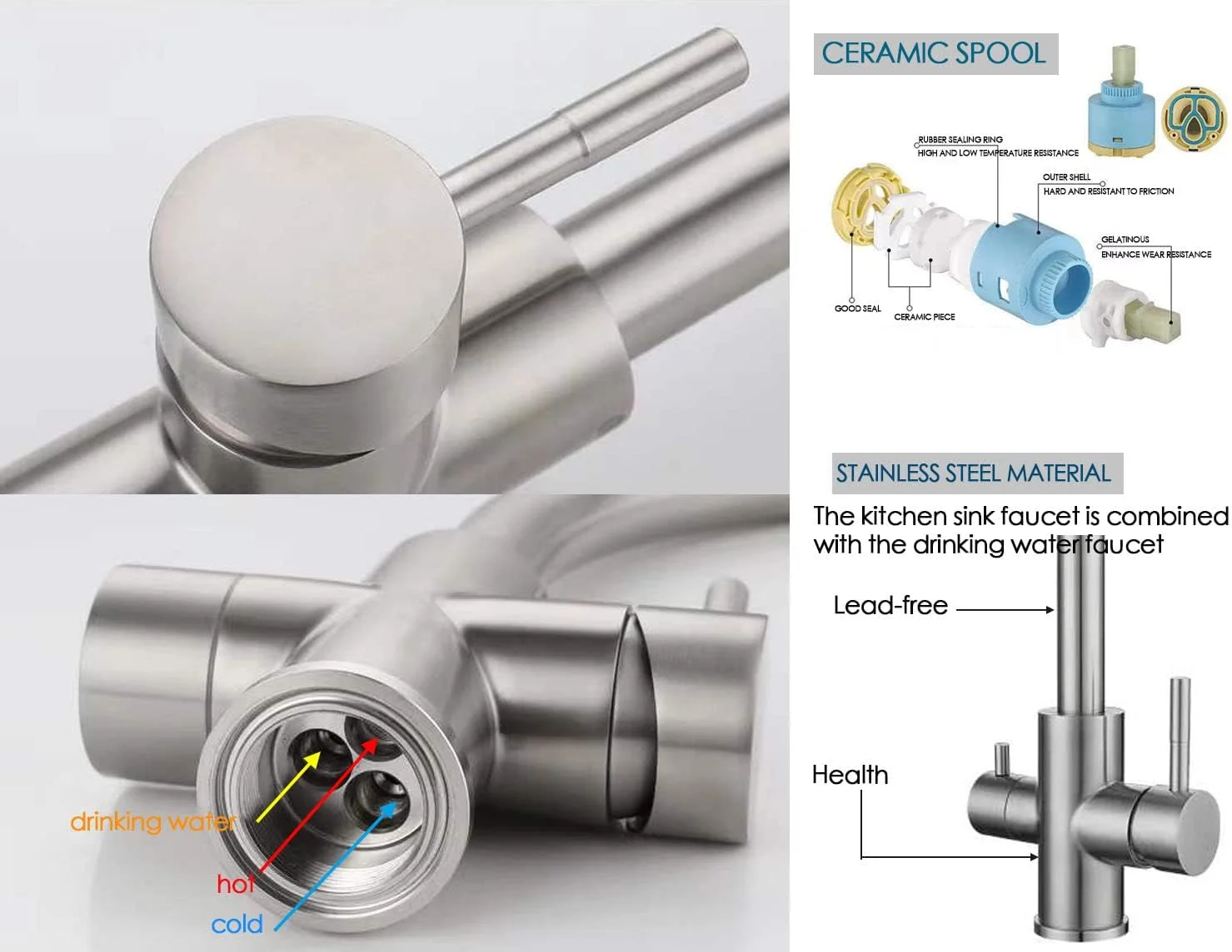 شیر آشپزخانه 3 در 1 Tifilojia با شیر آب آشامیدنی، شیر آشپزخانه 3 راهی، شیر تصفیه آب بار، شیر آشپزخانه مدرن شیر آشپزخانه دو دسته (هفت شکل)… شیر آشپزخانه 3 در 1 Tifilojia با شیر آب آشامیدنی، شیر آشپزخانه 3 راهی، شیر تصفیه آب بار، شیر آشپزخانه مدرن شیر آشپزخانه دو دسته (هفت شکل)…