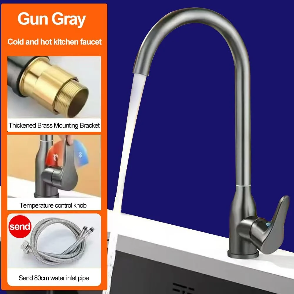 شیر آشپزخانه، شیر سینک مدرن تک دستگیره با قوس بلند گردن غازی، استیل ضد زنگ با قابلیت چرخش 360 درجه، شیر آشپزخانه تجاری مدرن شیر آشپزخانه، شیر سینک مدرن تک دستگیره با قوس بلند گردن غازی، استیل ضد زنگ با قابلیت چرخش 360 درجه، شیر آشپزخانه تجاری مدرن