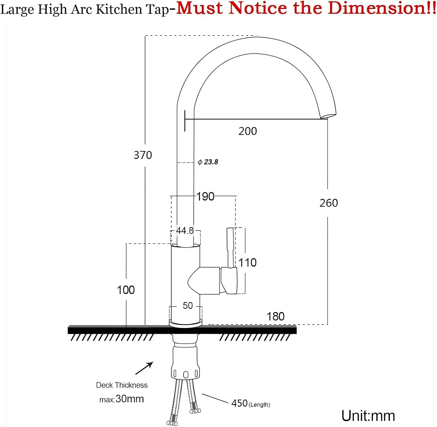 شیر آشپزخانه Hapilife، شیر سینک ظرفشویی استیل ضد زنگ، اهرمی، نیکل برس خورده، خروجی چرخشی 360 درجه، شیرهای مخلوط تک دسته برای سینک آشپزخانه، شیر آب قوس دار بلند آشپزخانه
