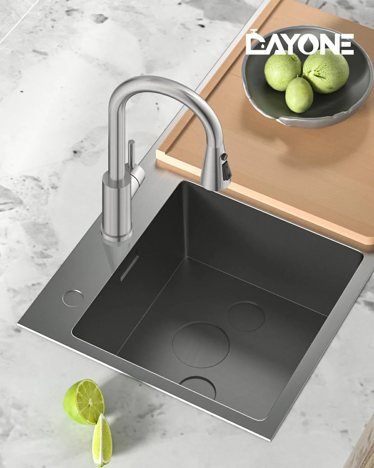 شیر آشپزخانه DAYONE با اسپری کشویی نیکل برس خورده، شیر آشپزخانه با 3 حالت آب برای سینک، شیرآلات آشپزخانه تک دسته با قوس بلند استیل ضد زنگ شیر آشپزخانه DAYONE با اسپری کشویی نیکل برس خورده، شیر آشپزخانه با 3 حالت آب برای سینک، شیرآلات آشپزخانه تک دسته با قوس بلند استیل ضد زنگ
