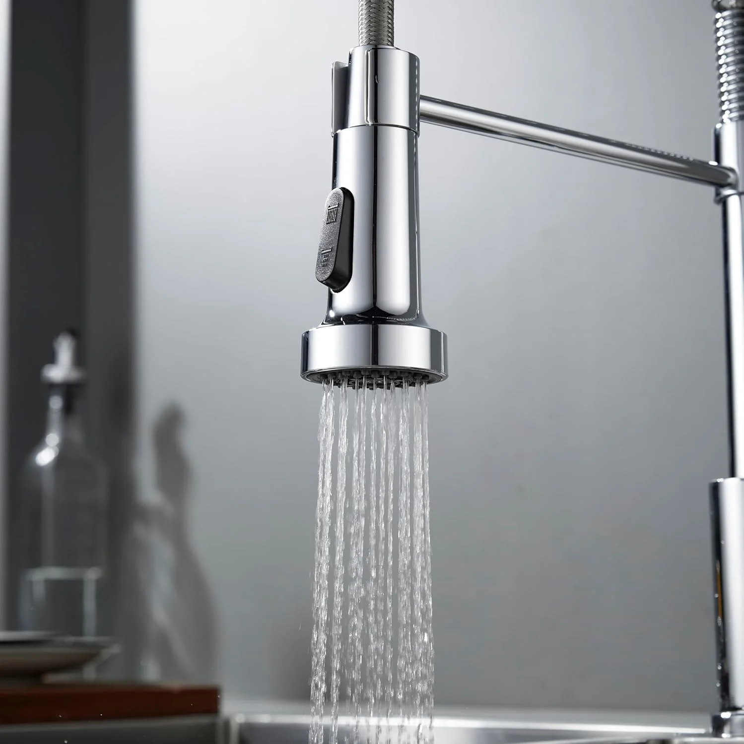 شیر آشپزخانه حرفه ای BRIMIX، روکش کروم، شیر ظرفشویی فنری با طراحی فنری، شیر مخلوط کن سینک استیل ضد زنگ