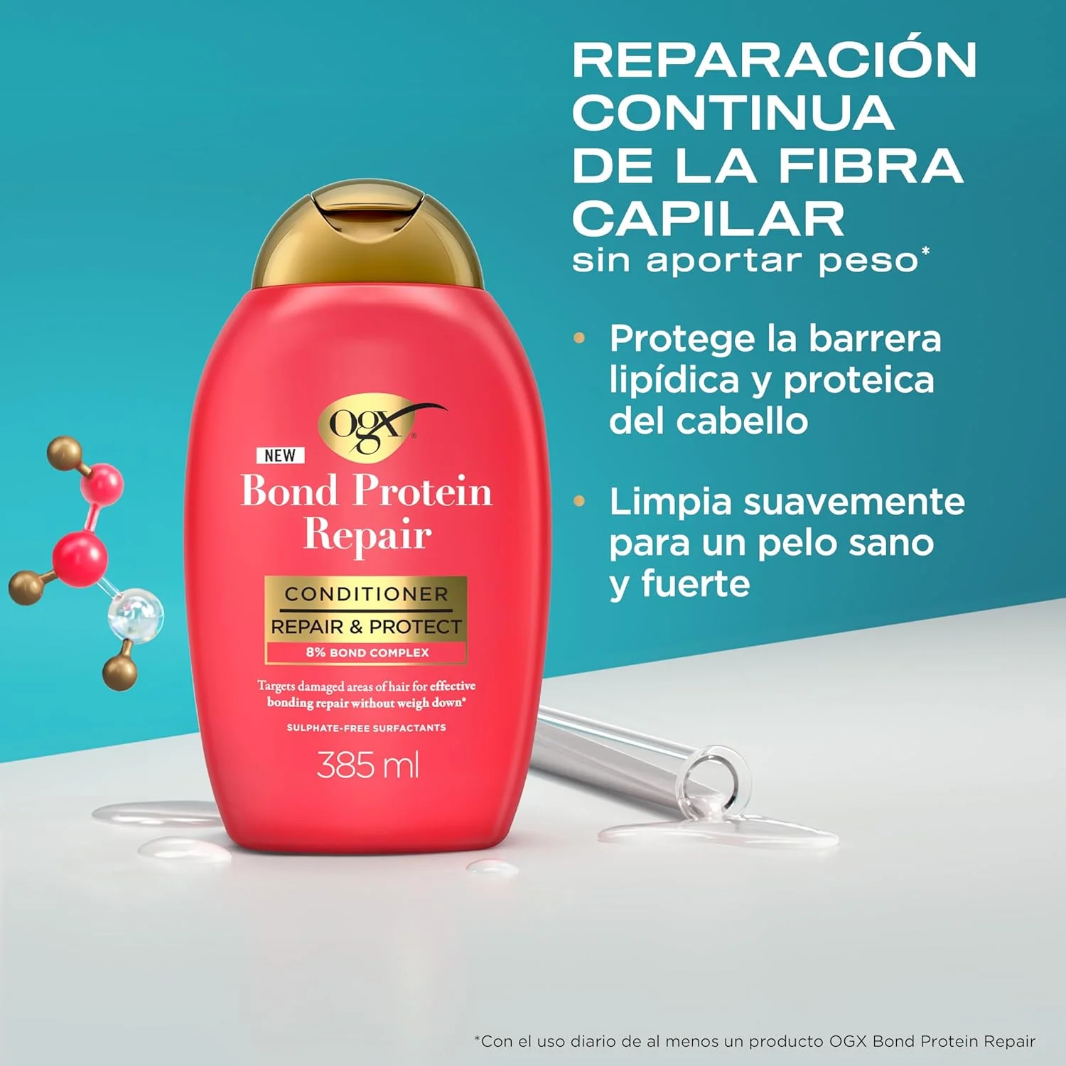 نرم کننده ترمیم کننده و محافظت کننده مو پروتئین OGX، حجم 385 میلی لیتر - تقویت و ترمیم موهای شکننده، خشک یا آسیب دیده با فناوری Lipi Pro Shield و فناوری ترمیم دوگانه نرم کننده ترمیم کننده و محافظت کننده مو پروتئین OGX، حجم 385 میلی لیتر - تقویت و ترمیم موهای شکننده، خشک یا آسیب دیده با فناوری Lipi Pro Shield و فناوری ترمیم دوگانه