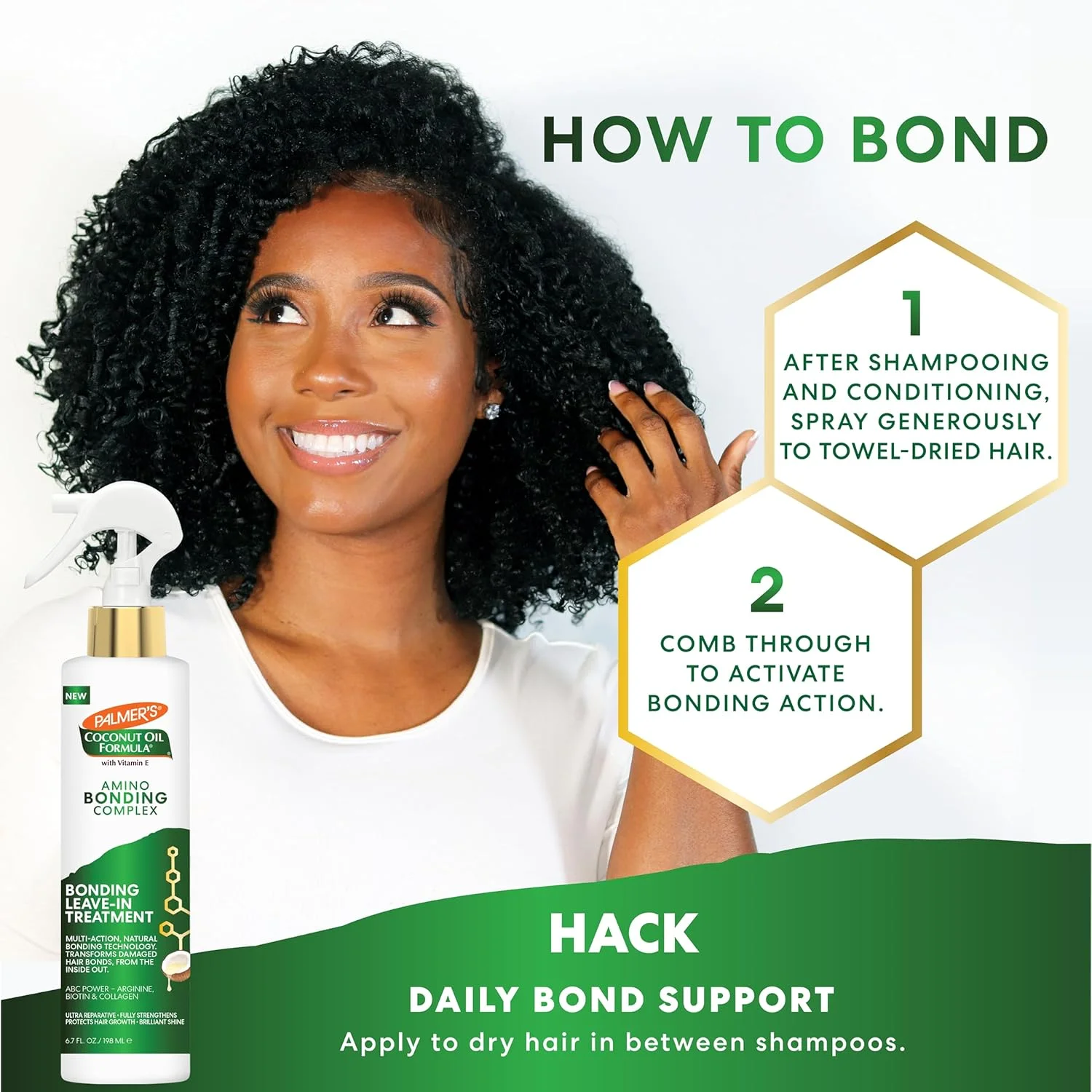 اسپری نرم کننده و ترمیم کننده مو پالمِرز حاوی کمپلکس آمینو، روغن نارگیل و ویتامین E، محافظت در برابر حرارت، ضد وز، تقویت کننده و محافظت از رشد مو، مناسب برای انواع مو، 200 میلی لیتر اسپری نرم کننده و ترمیم کننده مو پالمِرز حاوی کمپلکس آمینو، روغن نارگیل و ویتامین E، محافظت در برابر حرارت، ضد وز، تقویت کننده و محافظت از رشد مو، مناسب برای انواع مو، 200 میلی لیتر