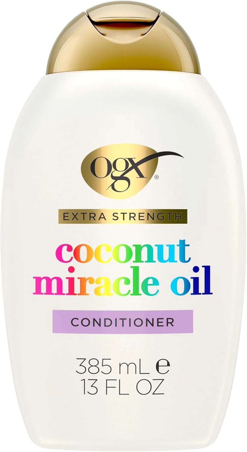 نرم کننده مو روغن نارگیل معجزه گر OGX Damage Remedy (375 میلی لیتر)، مراقبت مغذی از مو الهام گرفته از طبیعت با روغن نارگیل برای کمک به درخشش و ترمیم موهای بسیار خشک و آسیب دیده