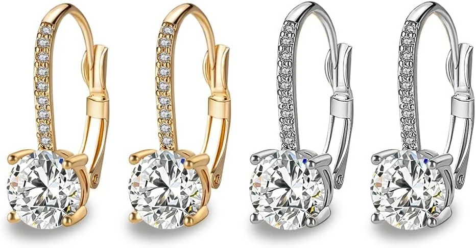 گوشواره حلقه ای الماسی اکسفور زنانه، گوشواره مسی، گوشواره عروس، جواهرات مد روز دخترانه و زنانه