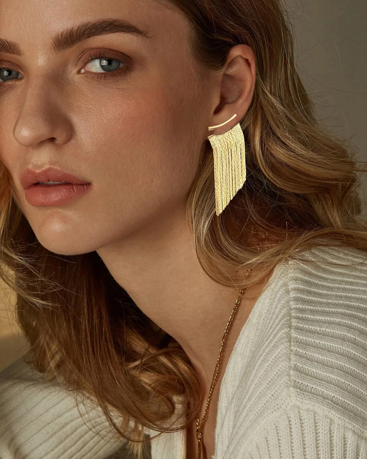 گوشواره های آویز منگوله دار طلایی و نقره ای Excefore زنانه - گوشواره های آویز بلند - گوشواره های ترندی، گوشواره های جلو و پشت - مناسب برای عروسی، جشن و مناسبت های رسمی گوشواره های آویز منگوله دار طلایی و نقره ای Excefore زنانه - گوشواره های آویز بلند - گوشواره های ترندی، گوشواره های جلو و پشت - مناسب برای عروسی، جشن و مناسبت های رسمی