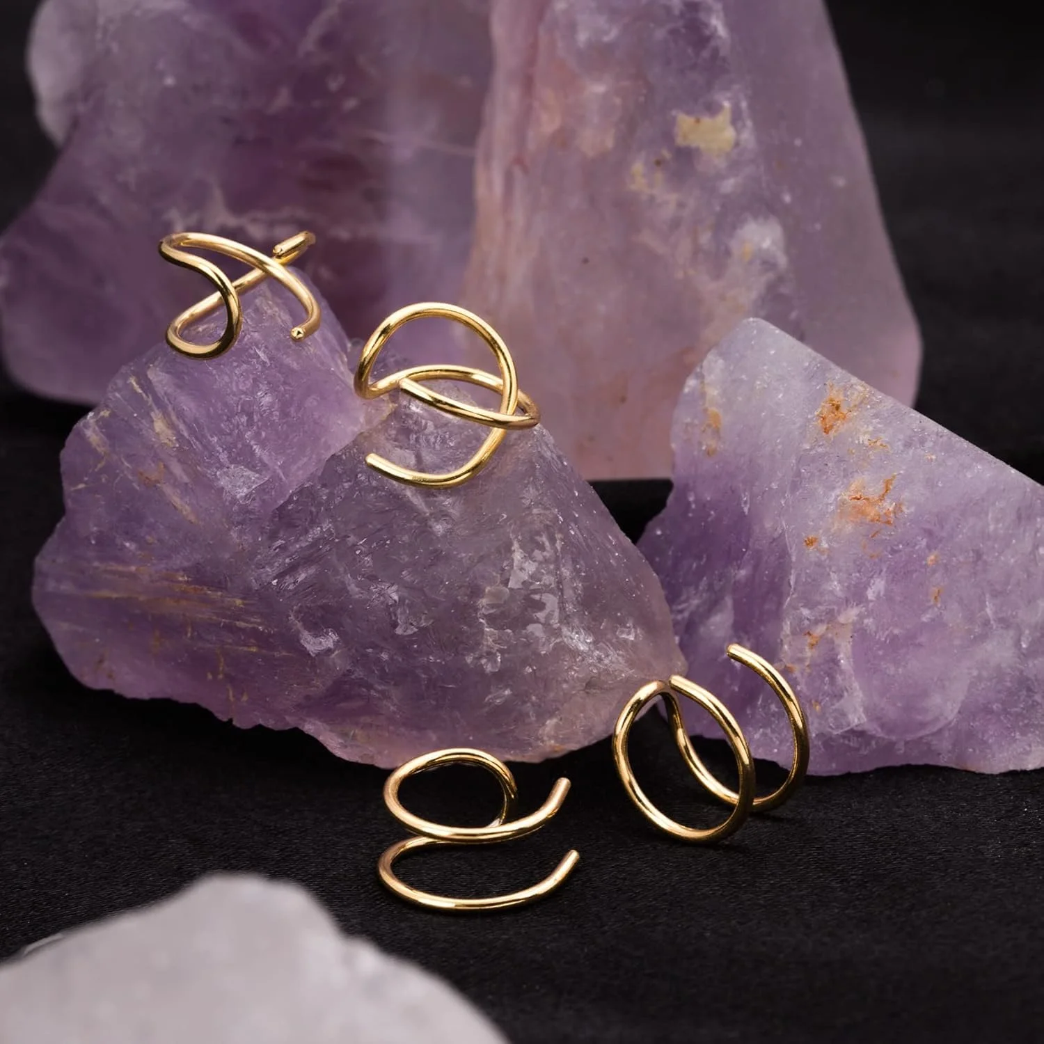 ست گوشواره های بدون سوراخ اکسفور، طلای 14 عیار، حلقه های هلیکس قابل تنظیم برای مردان و زنان، جواهرات مینیمالیستی گیره ای غضروفی، هدیه ای ایده آل برای روز ولنتاین ست گوشواره های بدون سوراخ اکسفور، طلای 14 عیار، حلقه های هلیکس قابل تنظیم برای مردان و زنان، جواهرات مینیمالیستی گیره ای غضروفی، هدیه ای ایده آل برای روز ولنتاین