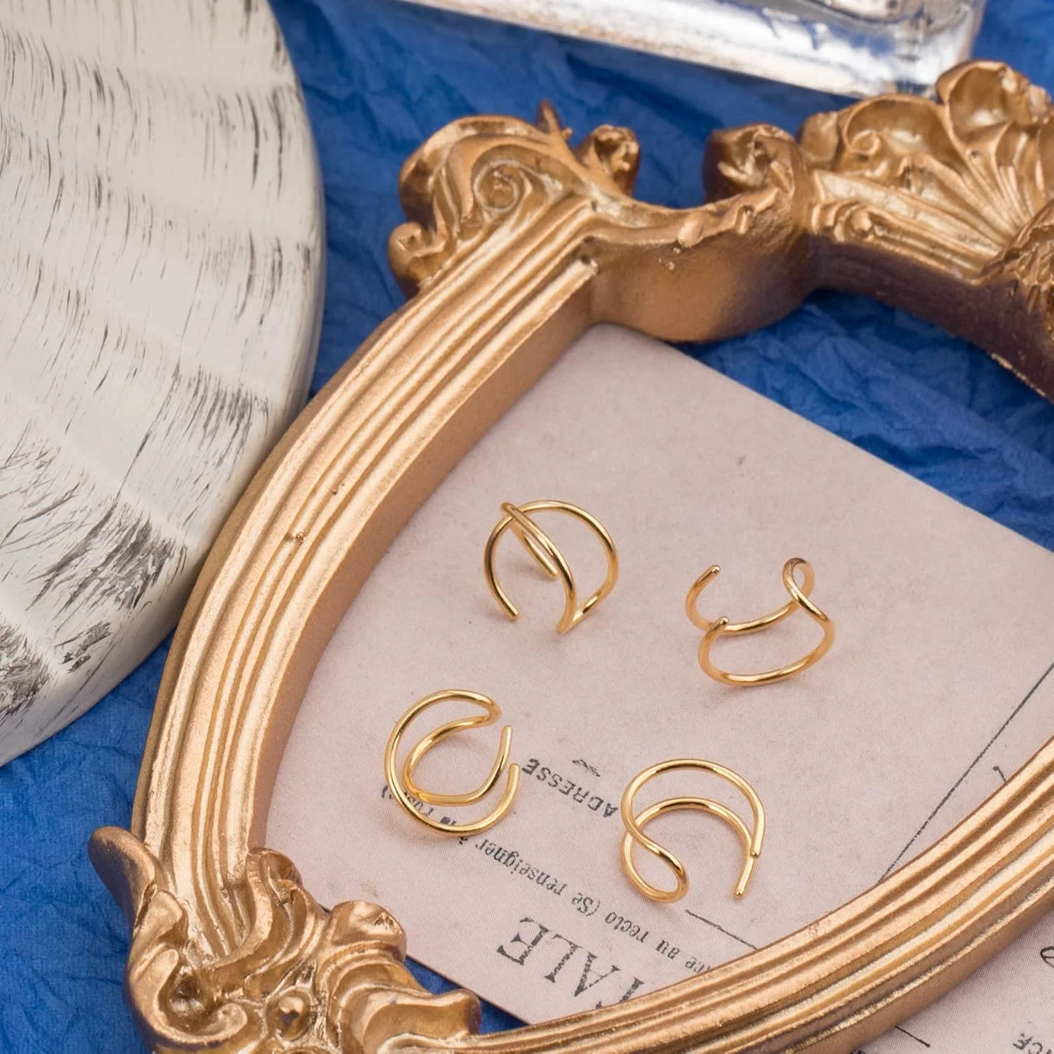 ست گوشواره های بدون سوراخ اکسفور، طلای 14 عیار، حلقه های هلیکس قابل تنظیم برای مردان و زنان، جواهرات مینیمالیستی گیره ای غضروفی، هدیه ای ایده آل برای روز ولنتاین ست گوشواره های بدون سوراخ اکسفور، طلای 14 عیار، حلقه های هلیکس قابل تنظیم برای مردان و زنان، جواهرات مینیمالیستی گیره ای غضروفی، هدیه ای ایده آل برای روز ولنتاین