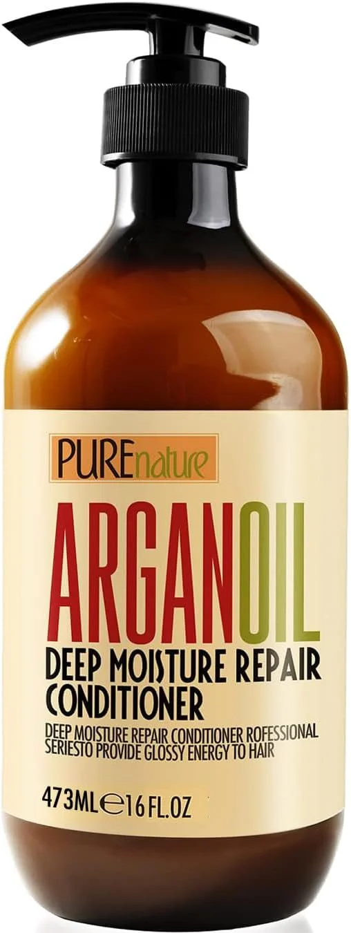 نرم کننده روغن آرگان مراکشی، بدون سولفات SLS، ارگانیک - بهترین نرم کننده مو برای موهای آسیب دیده، خشک، مجعد یا وز - ضخیم کننده برای موهای نازک/کم پشت، ایمن برای موهای رنگ شده و کراتینه شده نرم کننده روغن آرگان مراکشی، بدون سولفات SLS، ارگانیک - بهترین نرم کننده مو برای موهای آسیب دیده، خشک، مجعد یا وز - ضخیم کننده برای موهای نازک/کم پشت، ایمن برای موهای رنگ شده و کراتینه شده