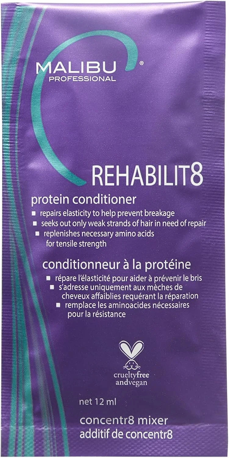 نرم کننده پروتئینی صاف کننده مو مالیبو سی مدل REHABILIT8 (یک بسته) - پروتئین و آمینو اسیدهای مو را برای جلوگیری از شکستگی دوباره پر می کند - نرم کننده آبرسان برای موهای آسیب دیده نرم کننده پروتئینی صاف کننده مو مالیبو سی مدل REHABILIT8 (یک بسته) - پروتئین و آمینو اسیدهای مو را برای جلوگیری از شکستگی دوباره پر می کند - نرم کننده آبرسان برای موهای آسیب دیده
