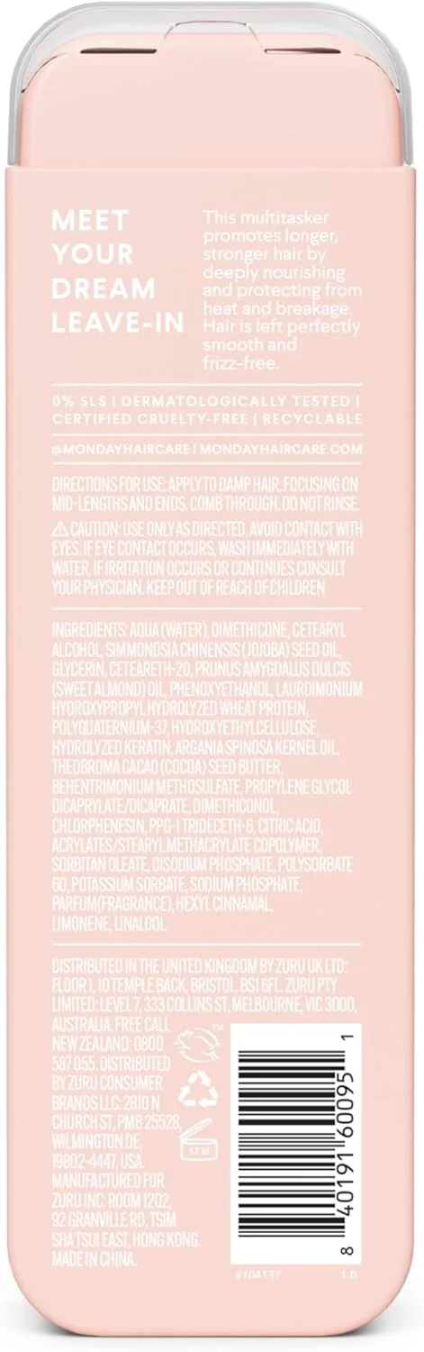 نرم کننده موی سر بدون نیاز به آبکشی ترمیم کننده ماندی هیرکر با کراتین، روغن جوجوبا، پروتئین گندم، کره کاکائو، روغن آرگان و بادام شیرین برای موهای خشک و آسیب دیده 150 میلی لیتر