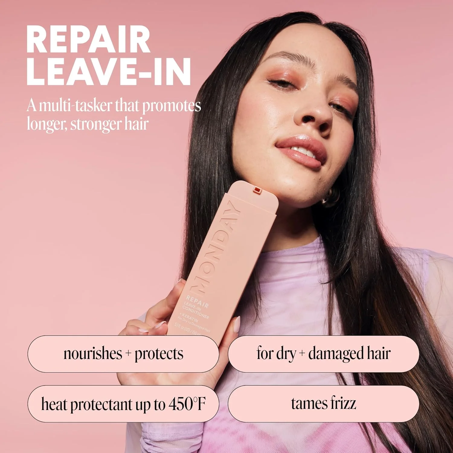 نرم کننده موی سر بدون نیاز به آبکشی ترمیم کننده ماندی هیرکر با کراتین، روغن جوجوبا، پروتئین گندم، کره کاکائو، روغن آرگان و بادام شیرین برای موهای خشک و آسیب دیده 150 میلی لیتر