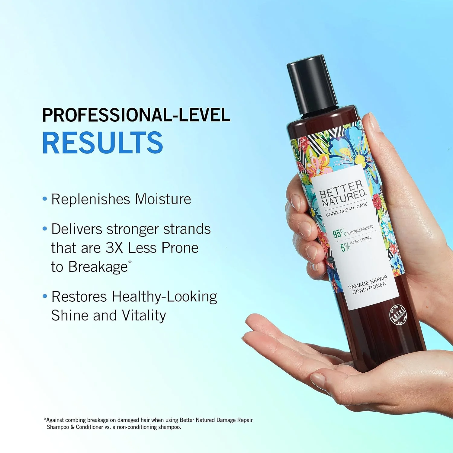 نرم کننده ترمیم کننده موهای آسیب دیده Better Natured | بازگرداندن رطوبت، درخشندگی و شادابی | مناسب موهای خشک، آسیب دیده و زبر | وگان | فاقد پارابن | 300 میلی لیتر نرم کننده ترمیم کننده موهای آسیب دیده Better Natured | بازگرداندن رطوبت، درخشندگی و شادابی | مناسب موهای خشک، آسیب دیده و زبر | وگان | فاقد پارابن | 300 میلی لیتر