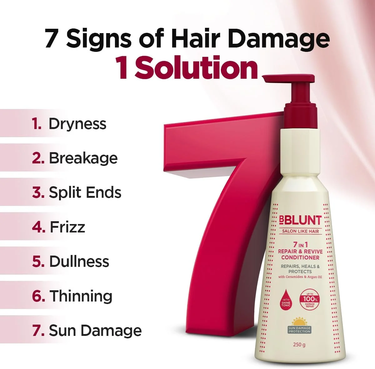 نرم کننده ترمیم و احیای مو 7 در 1 بی بلانت برای ترمیم 100% آسیب دیدگی مو | حاوی سرامید و روغن آرگان | افزایش درخشندگی، کنترل وز، محافظت در برابر آسیب های خورشید | صاف کننده و تقویت کننده مو | 250 گرم نرم کننده ترمیم و احیای مو 7 در 1 بی بلانت برای ترمیم 100% آسیب دیدگی مو | حاوی سرامید و روغن آرگان | افزایش درخشندگی، کنترل وز، محافظت در برابر آسیب های خورشید | صاف کننده و تقویت کننده مو | 250 گرم