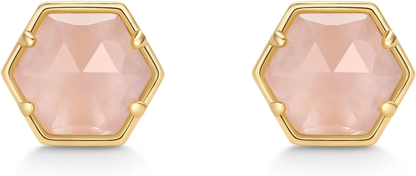 گوشواره های میخی نگین دار روکش طلای 14 عیار PAVOI برای زنان - سنگ های قیمتی آمتیست فلوریت سبز رز کوارتز گوشواره های میخی تک نگین ظریف گوشواره های میخی نگین دار روکش طلای 14 عیار PAVOI برای زنان - سنگ های قیمتی آمتیست فلوریت سبز رز کوارتز گوشواره های میخی تک نگین ظریف