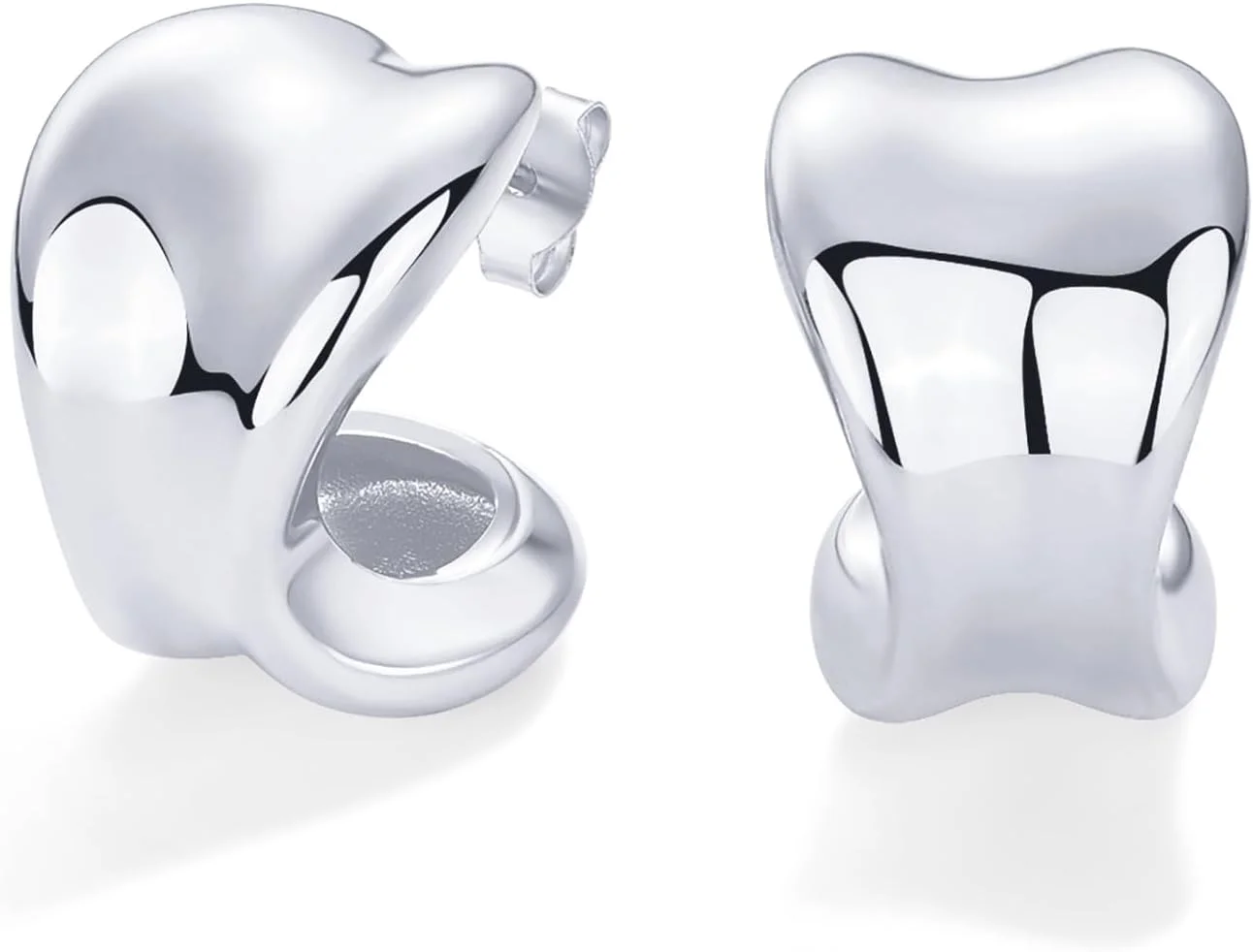 گوشواره های حلقه ای ضخیم و برجسته با روکش طلای 14 عیار و پایه نقره استرلینگ PAVOI | گوشواره های حلقه ای سبک وزن و ضخیم برای زنان گوشواره های حلقه ای ضخیم و برجسته با روکش طلای 14 عیار و پایه نقره استرلینگ PAVOI | گوشواره های حلقه ای سبک وزن و ضخیم برای زنان