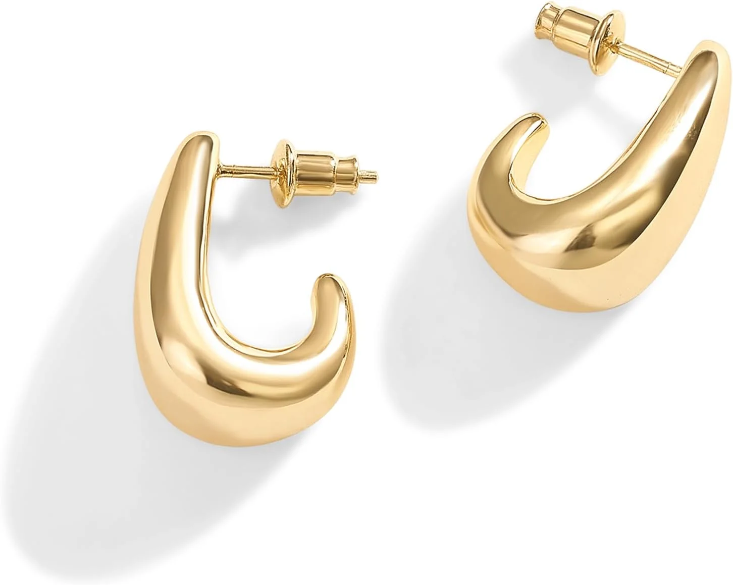 گوشواره های حلقه ای آویز پاوی با روکش طلای 14 عیار و پایه نقره استرلینگ | گوشواره های حلقه ای گنبدی طلایی زنانه گوشواره های حلقه ای آویز پاوی با روکش طلای 14 عیار و پایه نقره استرلینگ | گوشواره های حلقه ای گنبدی طلایی زنانه