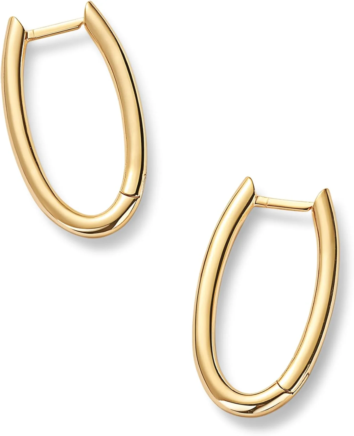 گوشواره های حلقه ای بیضی شکل با روکش طلای 14 عیار PAVOI برای زنان | سبک مینیمالیستی شیک و مد روز گوشواره های حلقه ای بیضی شکل با روکش طلای 14 عیار PAVOI برای زنان | سبک مینیمالیستی شیک و مد روز