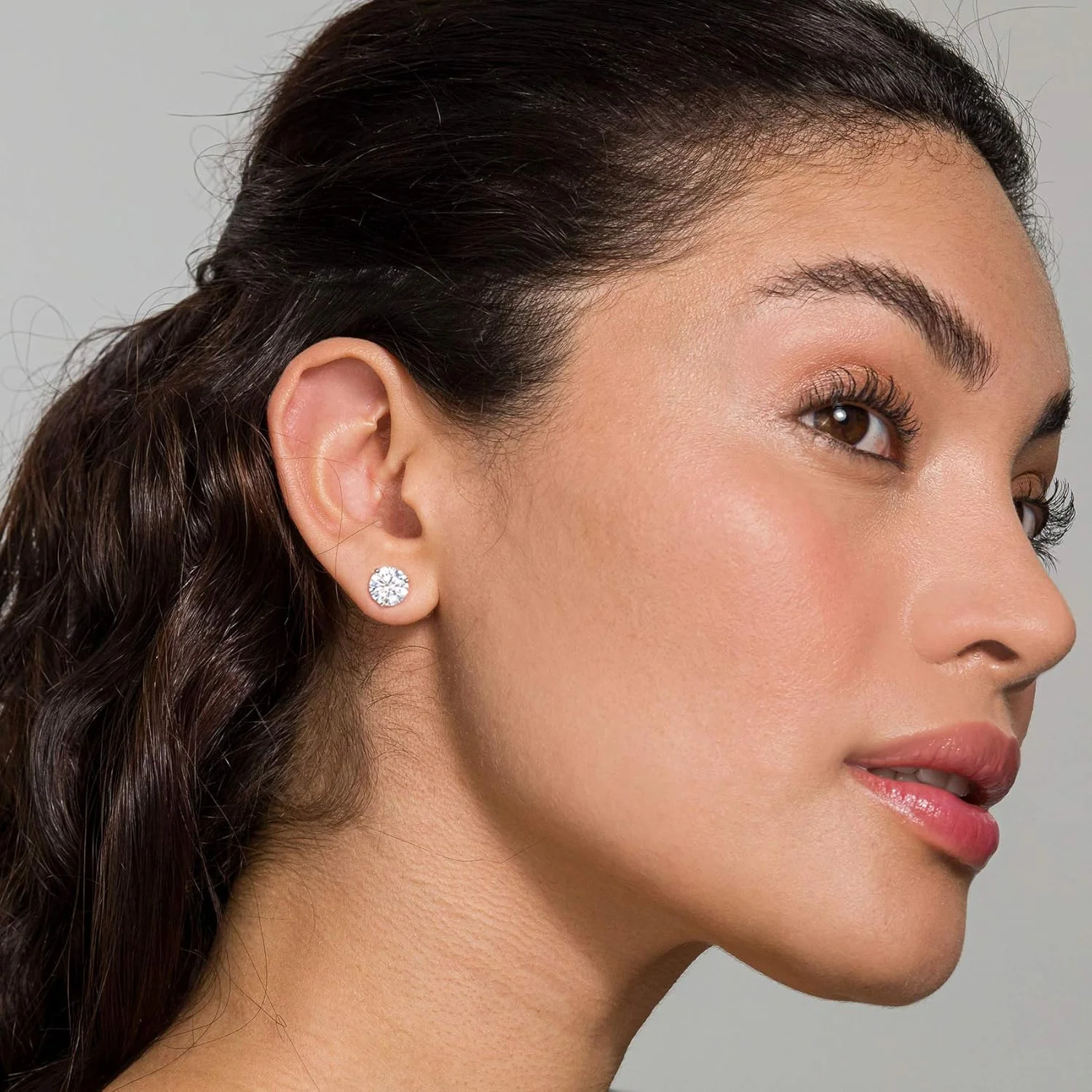 گوشواره های میخی نقره استرلینگ با روکش طلای 14 عیار و زیرکونیا مکعبی پاوی برای زنان | گوشواره های CZ الماس شبیه سازی شده گوشواره های میخی نقره استرلینگ با روکش طلای 14 عیار و زیرکونیا مکعبی پاوی برای زنان | گوشواره های CZ الماس شبیه سازی شده