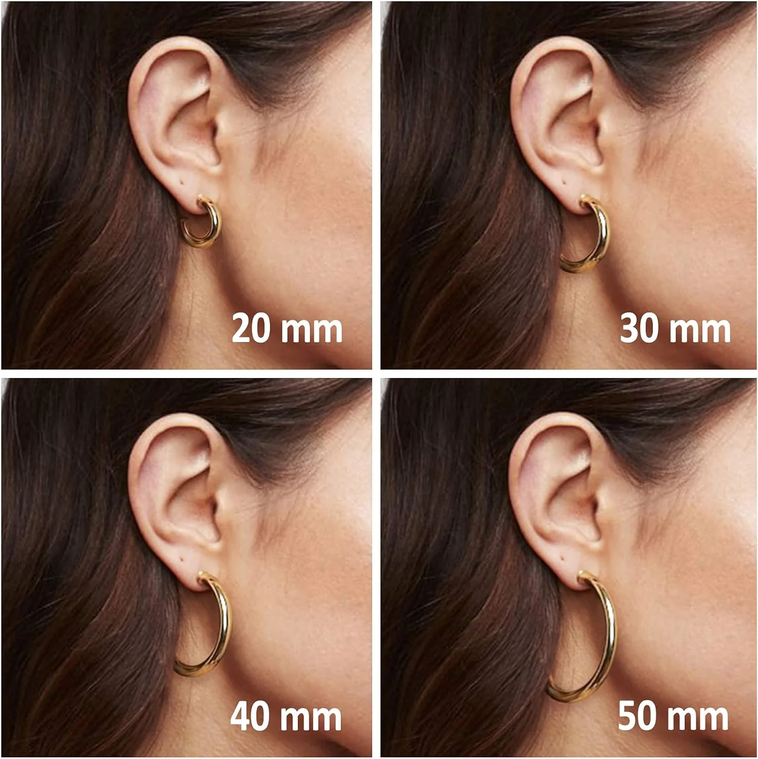 گوشواره های حلقه ای باز طلایی رنگ PAVOI 14K، گوشواره های حلقه ای طلایی برای زنان گوشواره های حلقه ای باز طلایی رنگ PAVOI 14K، گوشواره های حلقه ای طلایی برای زنان