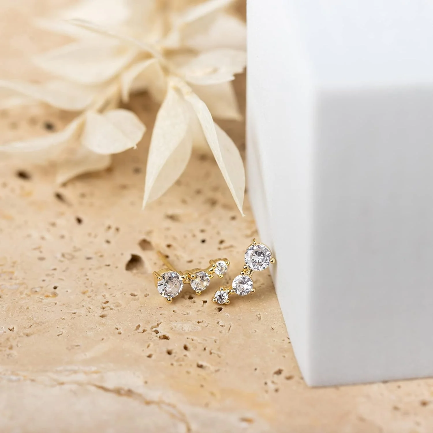 PAVOI 14K Gold Plated Sterling Silver Post Cubic Zirconia Ear Crawler Earrings - Faux Diamond Arrow Ear Climber Fashion Earrings in Rose Gold, White Gold and Yellow Gold PAVOI 14K Gold Plated Sterling Silver Post Cubic Zirconia Ear Crawler Earrings - Faux Diamond Arrow Ear Climber Fashion Earrings in Rose Gold, White Gold and Yellow Gold