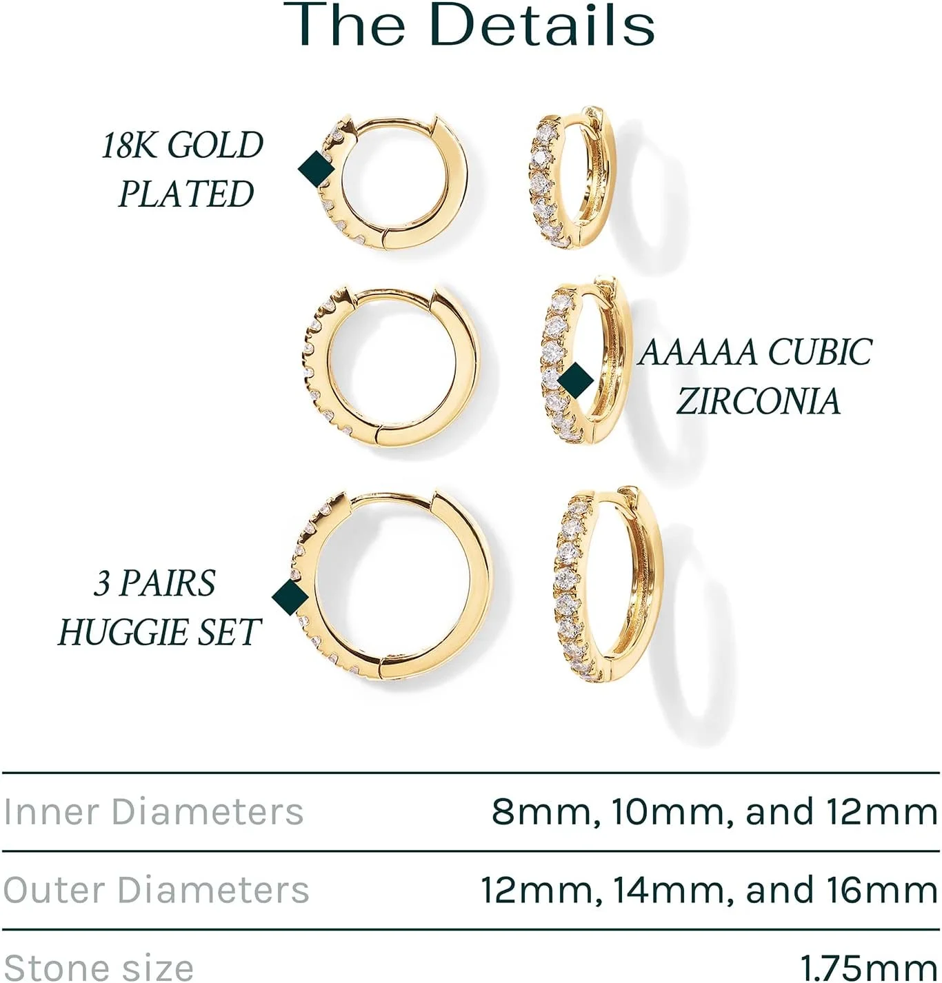 گوشواره های حلقه ای کوچک پاوی با روکش طلای 18 عیار و پایه نقره استرلینگ 925، ست 3 جفتی | بسته حلقه های مینی هیگگی هلیکس غضروفی برای زنان و مردان 8 میلی متر 10 میلی متر 12 میلی متر گوشواره های حلقه ای کوچک پاوی با روکش طلای 18 عیار و پایه نقره استرلینگ 925، ست 3 جفتی | بسته حلقه های مینی هیگگی هلیکس غضروفی برای زنان و مردان 8 میلی متر 10 میلی متر 12 میلی متر