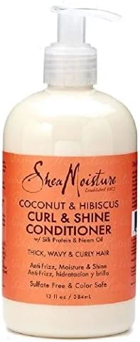 مجموعه ترکیبی نارگیل و گل بامیه Shea Moisture؛ نرم کننده فر و درخشان کننده مو 384 میلی لیتر، اسموتی تقویت کننده فر مو 354 میلی لیتر