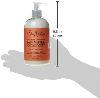 مجموعه ترکیبی نارگیل و گل بامیه Shea Moisture؛ نرم کننده فر و درخشان کننده مو 384 میلی لیتر، اسموتی تقویت کننده فر مو 354 میلی لیتر