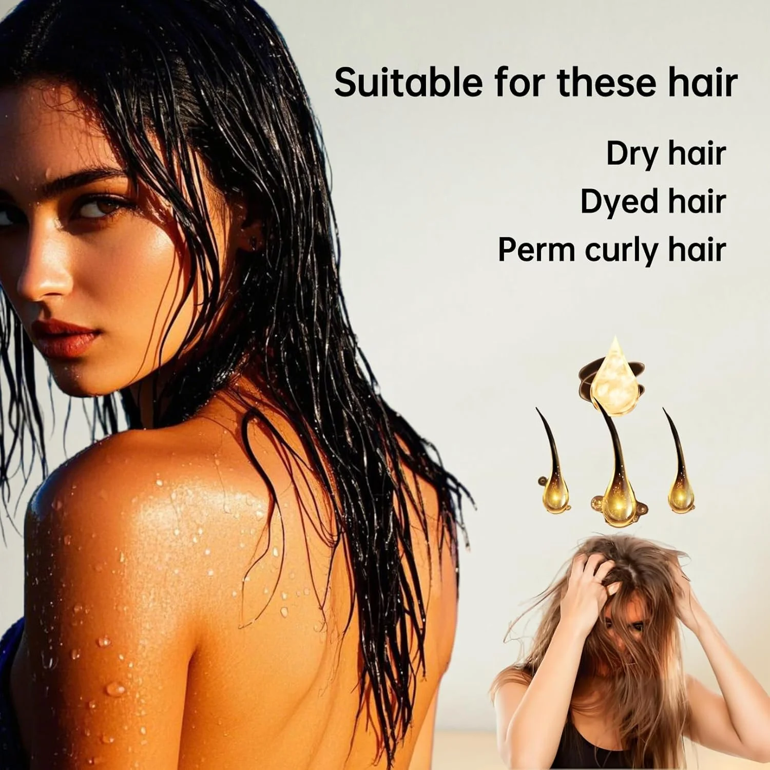 نرم کننده مو رونزر مجهز به براکت، مناسب برای موهای خشک، رطوبت رسان، مرطوب کننده موهای خشک و آسیب دیده، افزایش نرمی و درخشندگی، نرم کننده مو مردانه و زنانه 300 میلی لیتر