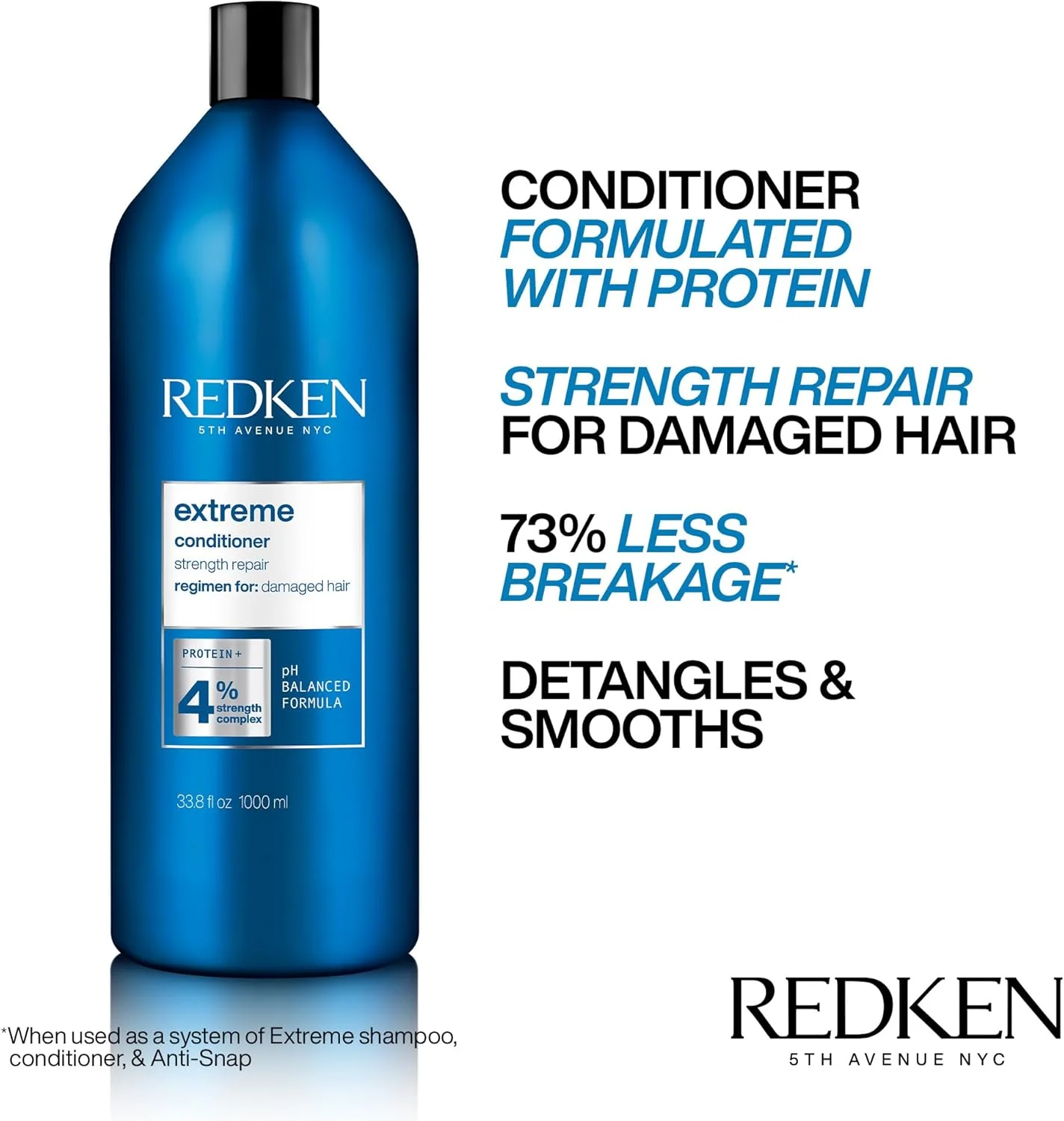 نرم کننده موهای آسیب دیده رِدکِن اکستریم، حجم ۱۰۰۰ میلی لیتر