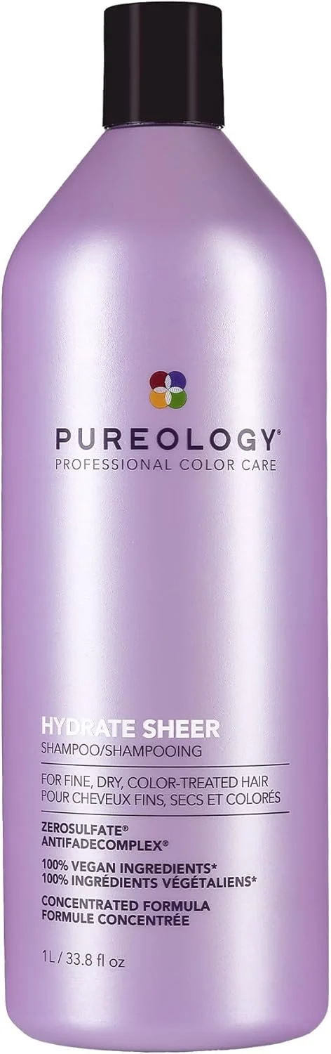 نرم کننده مغذی موهای خشک و رنگ شده Pureology Hydrate Sheer | مناسب موهای نازک، خشک و رنگ شده | بدون سولفات | وگان