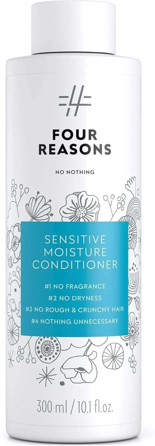 نرم کننده مرطوب کننده موهای حساس فور ریزنز نو ناتینگ - نرم کننده مرطوب کننده بدون عطر - برای موهای خشک و آسیب دیده | 100% وگان | 300 میلی لیتر