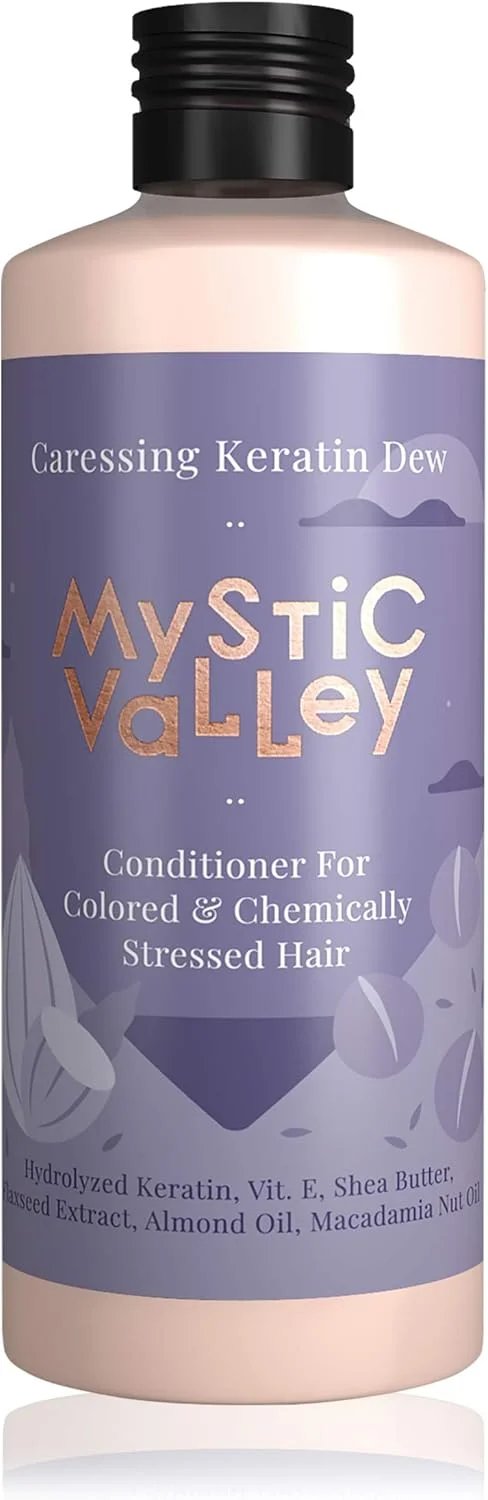 نرم کننده محافظ رنگ مو میستیک ولی حاوی کراتین، عصاره تخم کتان و روغن ماکادمیا برای کنترل آسیب و درخشندگی - 350 میلی لیتر
