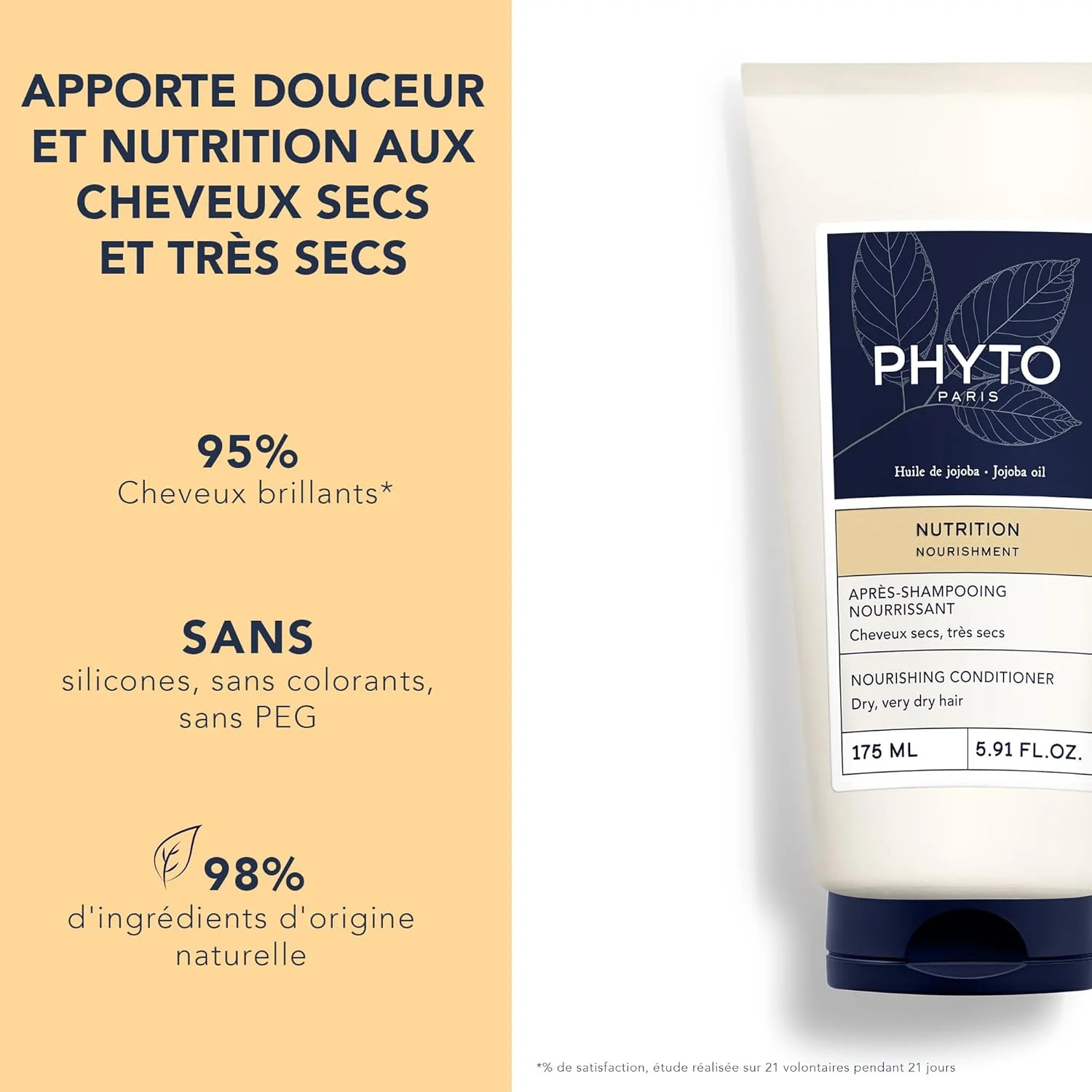 نرم کننده مغذی فیتو 175 میلی لیتر - مواد اولیه با منشاء طبیعی، بدون سیلیکون، بدون سولفات، بدون رنگ