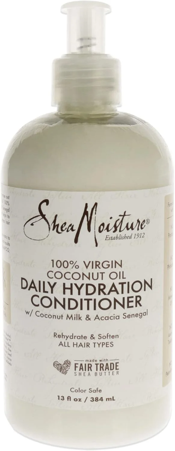 نرم کننده آبرسان روزانه روغن نارگیل 100% خالص Shea Moisture برای آقایان و بانوان - نرم کننده 384 میلی لیتری