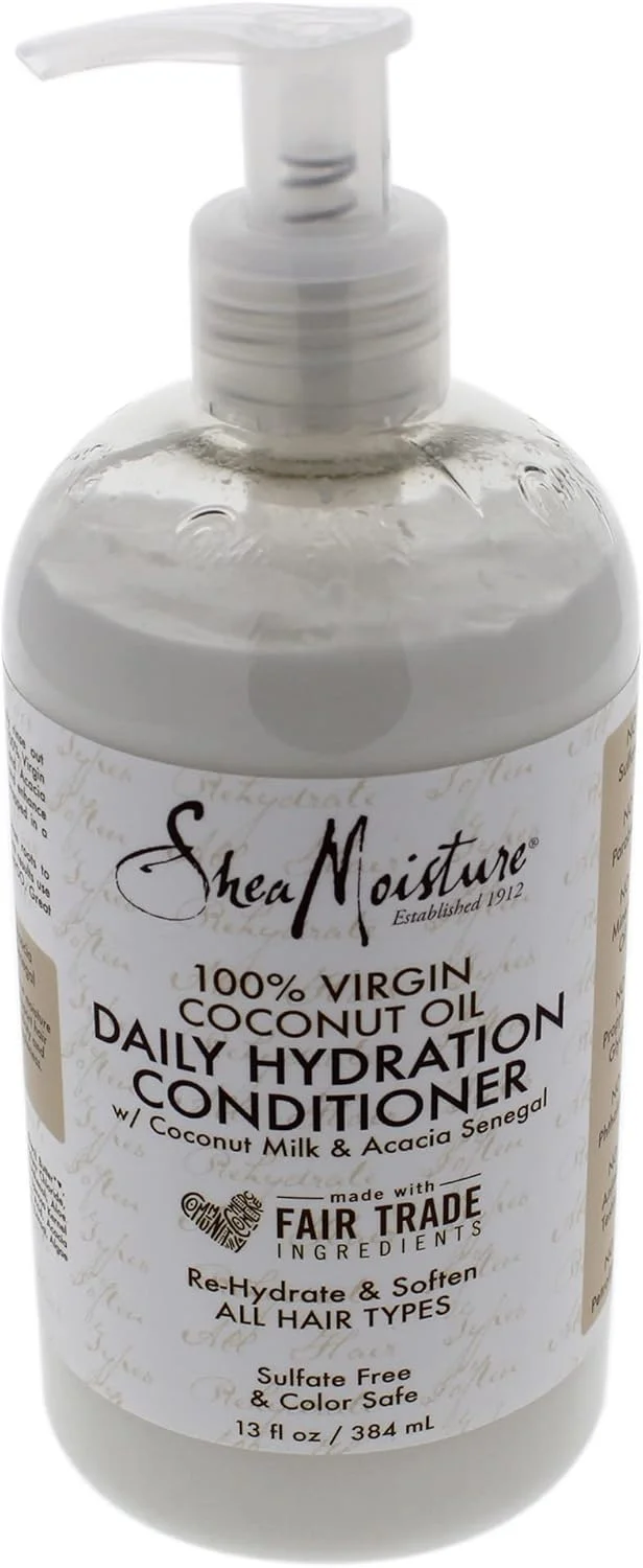 نرم کننده آبرسان روزانه روغن نارگیل 100% خالص Shea Moisture برای آقایان و بانوان - نرم کننده 384 میلی لیتری