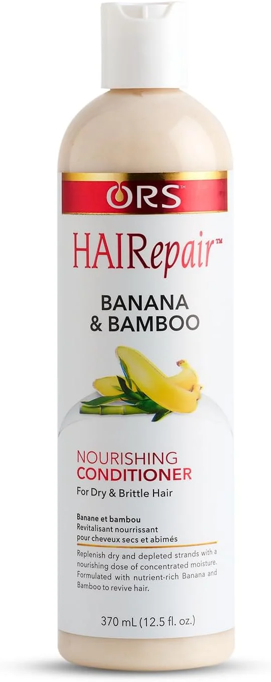 نرم کننده مغذی مو ORS HAIRepair با عصاره موز و بامبو مناسب موهای خشک و شکننده، 370 میلی لیتر