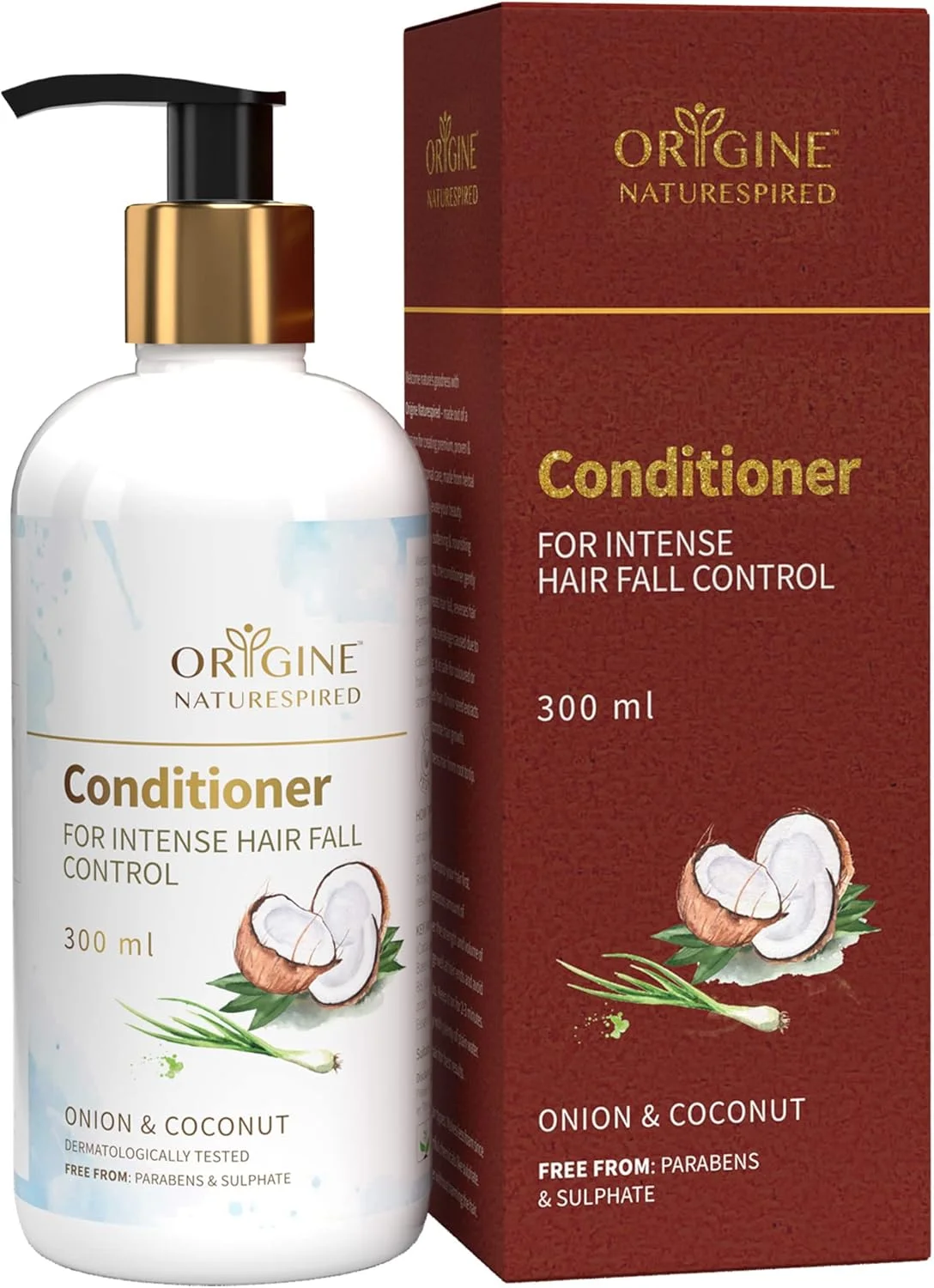 نرم کننده مو اوریجین نیچر اسپایرد برای ریزش مو - 300 میلی لیتر | نرم کننده ضد ریزش مو | نرم کننده مو برای ریزش مو | فاقد پارابن و سولفات