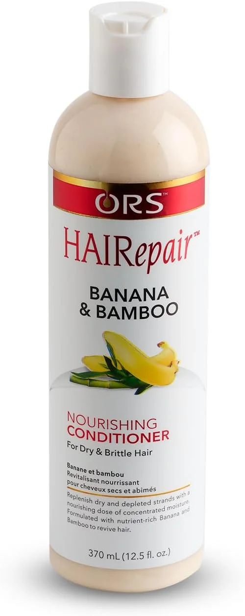 نرم کننده مغذی مو ORS HAIRepair با عصاره موز و بامبو مناسب موهای خشک و شکننده، 370 میلی لیتر