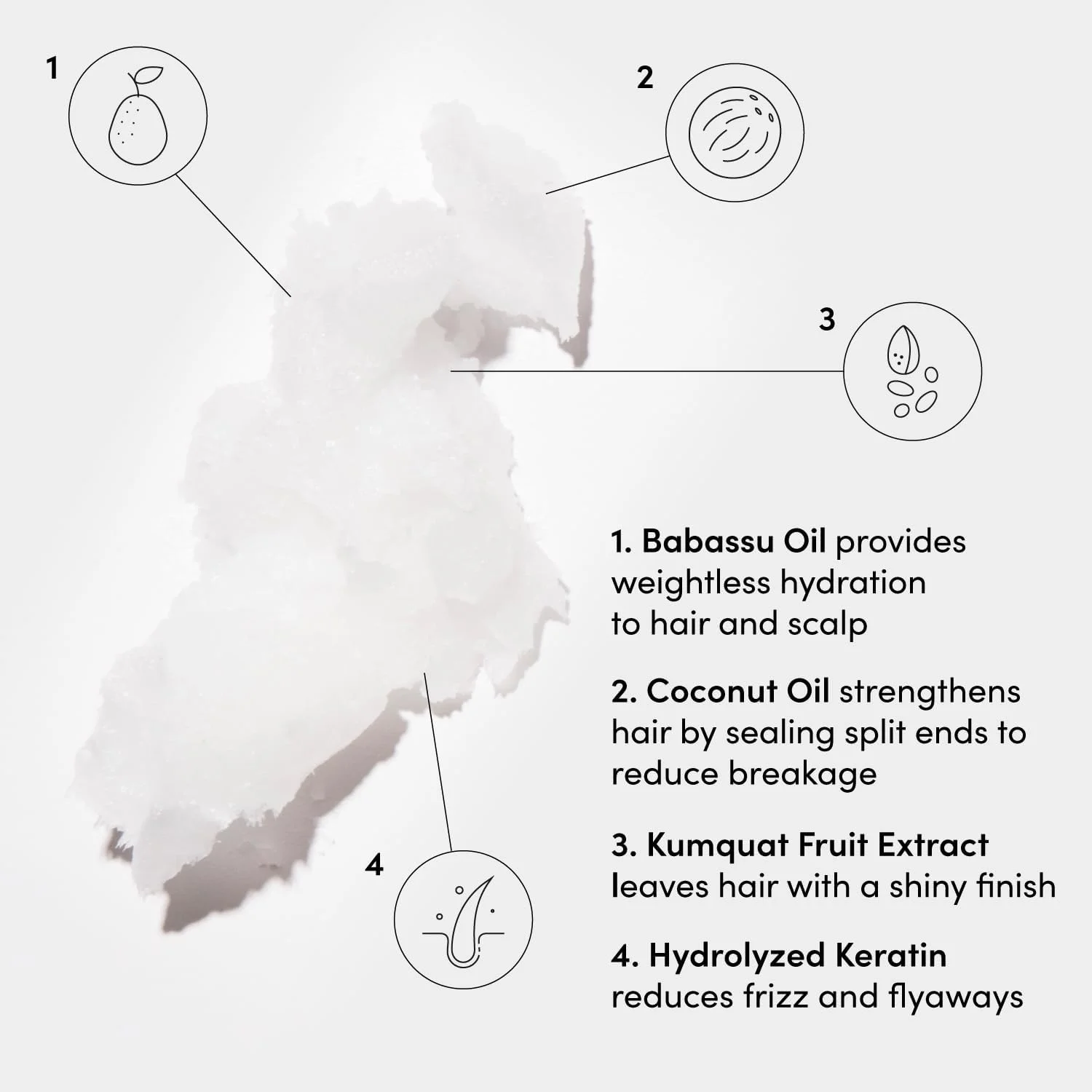 نرم کننده موی متوسط Ouai. حاوی کراتین تقویت کننده، روغن های مغذی باباسو و نارگیل و عصاره کامکوات. موها را آبرسانی، براق و صاف می کند. فاقد پارابن، سولفات و فتالات (300 میلی لیتر)