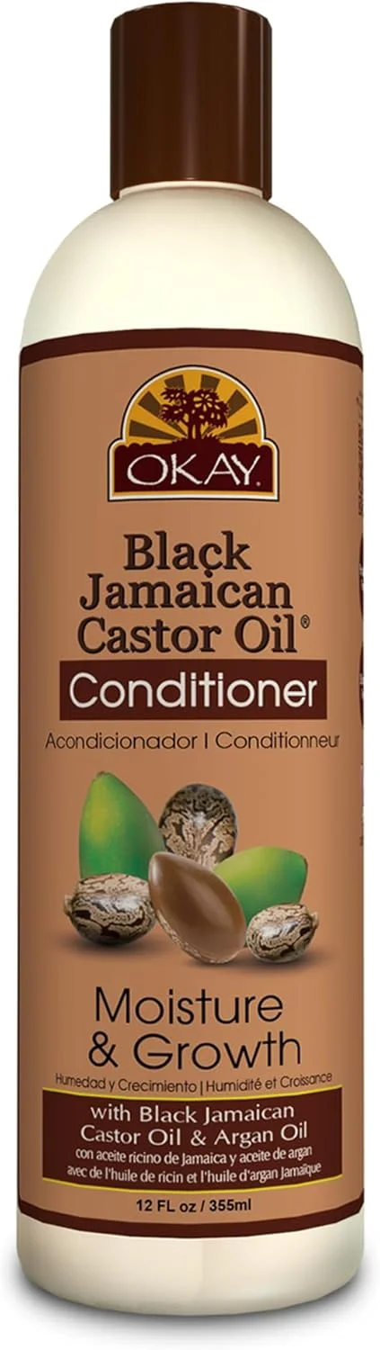 نرم کننده روغن کرچک جامائیکایی سیاه اوکی، مرطوب کننده و رشد دهنده، 355 میلی لیتر