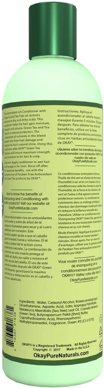 نرم کننده چای سبز اوکی، مغذی و غنی از آنتی اکسیدان، 355 میلی لیتر نرم کننده چای سبز اوکی، مغذی و غنی از آنتی اکسیدان، 355 میلی لیتر
