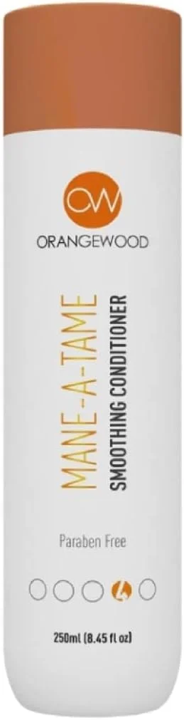 نرم کننده صاف کننده مو اورنج وود Mane-A-Tame، احیا کننده با پروتئین، ویتامین ها و تغذیه عمیق، بدون سولفات و پارابن، نرم کننده مغذی مو برای آقایان و بانوان، 250 میلی لیتر، 1 عدد