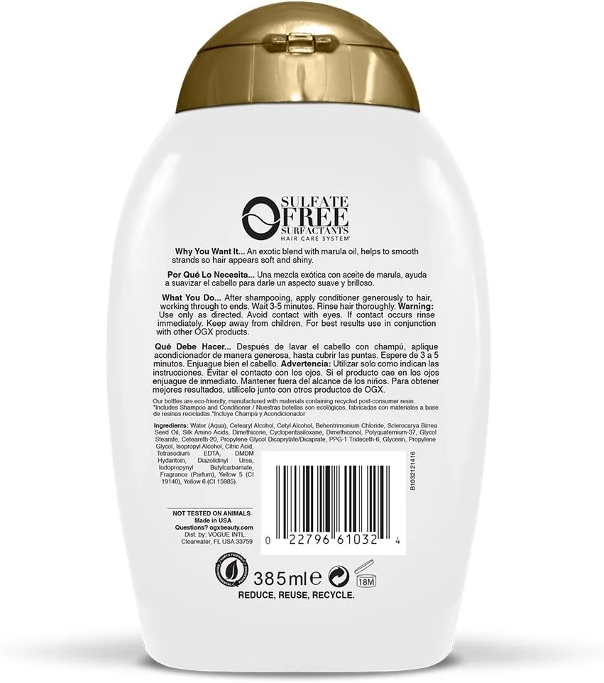 نرم کننده آبرسان روغن مارولا OGX، ۳۸۴ میلی لیتر نرم کننده آبرسان روغن مارولا OGX، ۳۸۴ میلی لیتر