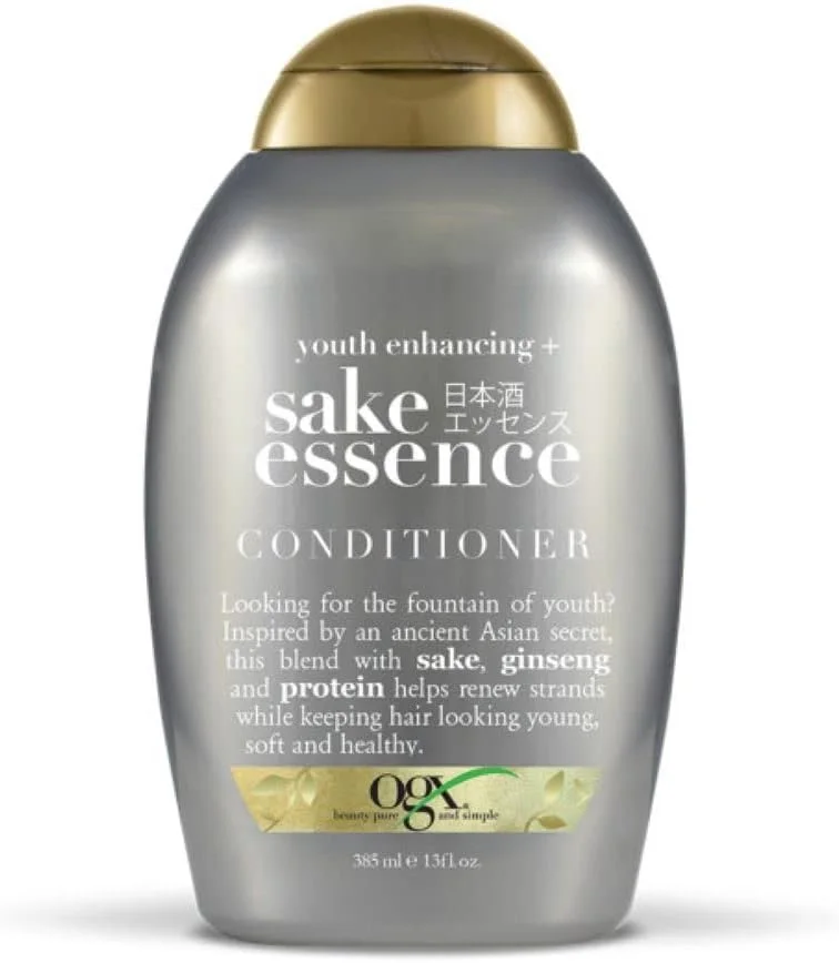 نرم کننده مو OGX Youth Enhancing + Sake، بطری 384 میلی لیتری، نرم کننده بدون سولفات