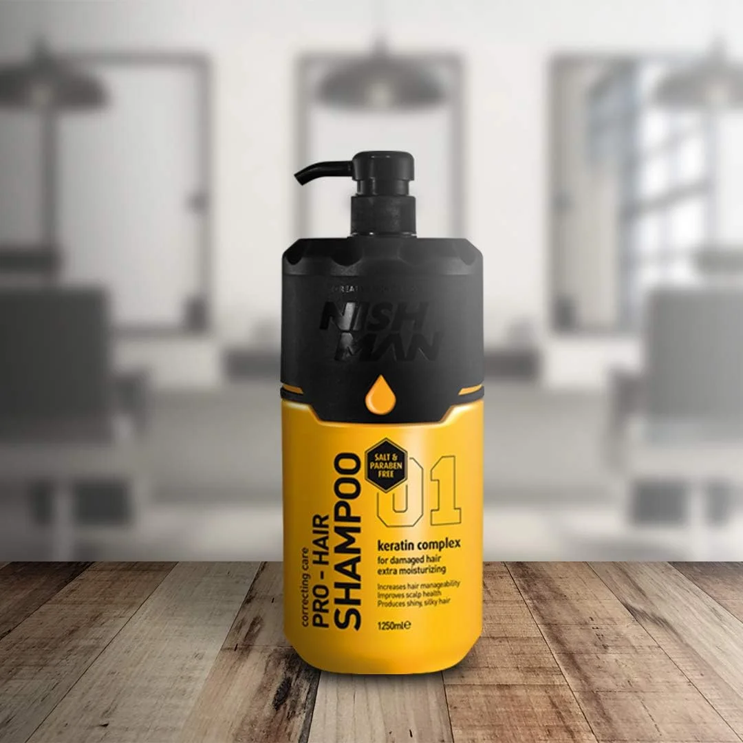 نرم کننده موی سر حرفه ای نیشمن - کمپلکس کراتین 1250 میلی لیتر - بدون نمک - بدون پارابن - تقویت کننده سلامت پوست سر، درخشان کننده و نرم کننده، ترمیم کننده موهای خشک یا آسیب دیده