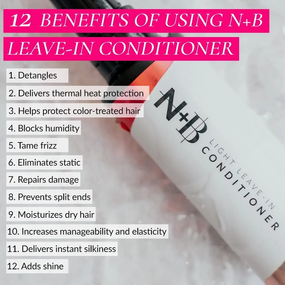 اسپری نرم کننده و باز کننده گره مو سبک نیکول + بریزی N+B | مناسب موهای فر، صاف و انواع مو | مرطوب کننده بدون وزن و بدون ایجاد رسوب، ترمیم کننده موهای خشک، آسیب دیده و وز شده | بدون سولفات و پارابن