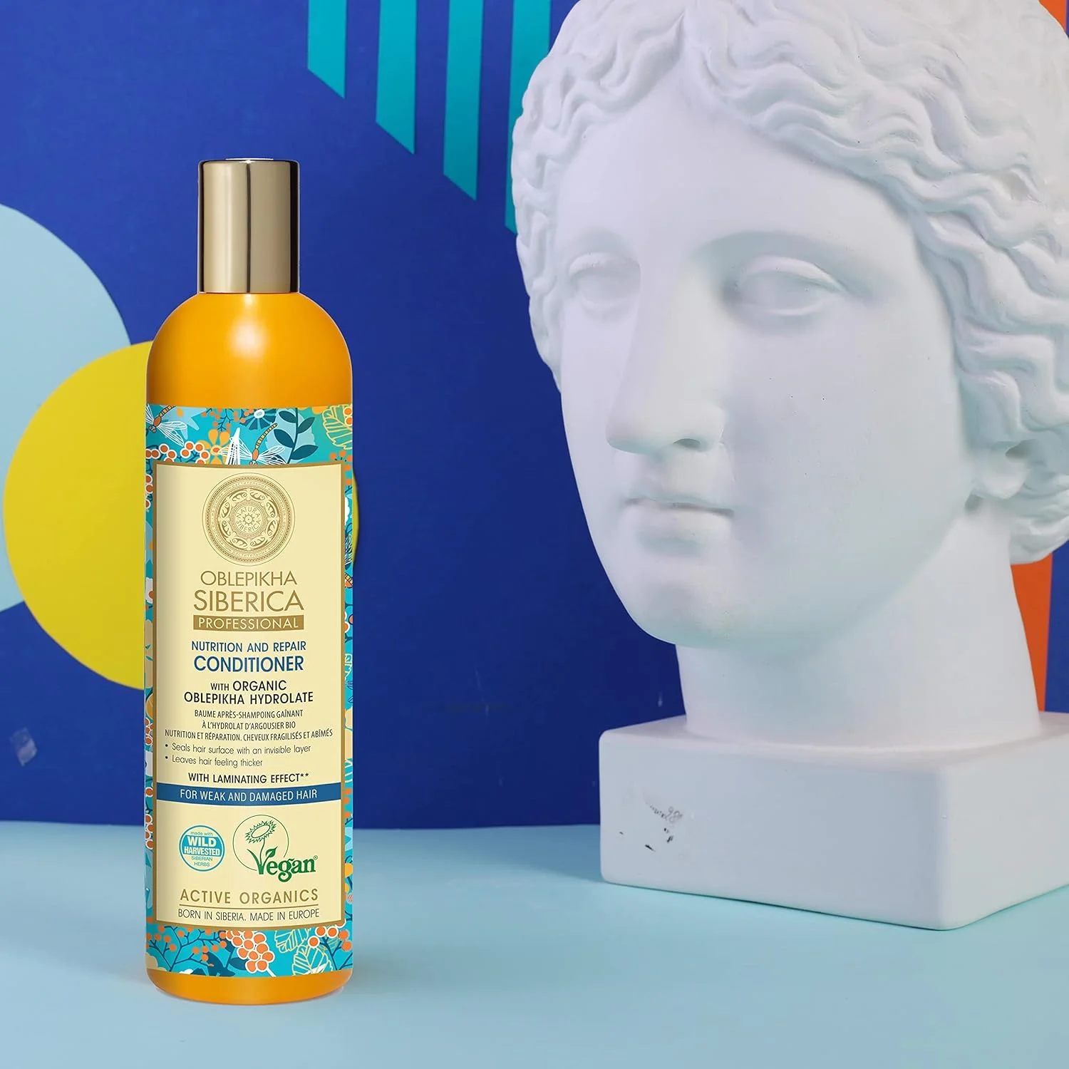 نرم کننده موی سر اُبلپیخا ناتورا سیبریکا مناسب موهای ضعیف و آسیب دیده، 400 میلی لیتر